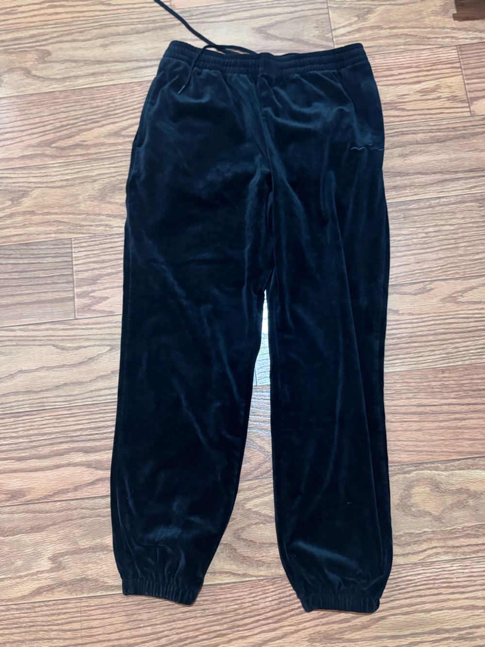 Black Velvet Wide-Leg Pants